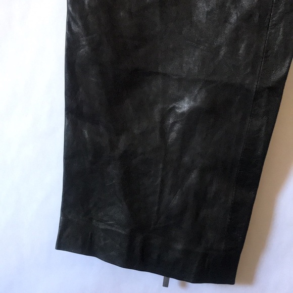 Karen Millen real leather crop pant ankle zip lamb leather size 12 - Picture 8 of 17